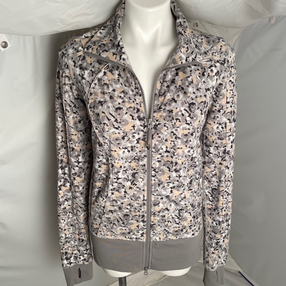 Lululemon Fleur Silver Spoon Asana multicolor gray tan jacket - Picture 1 of 8